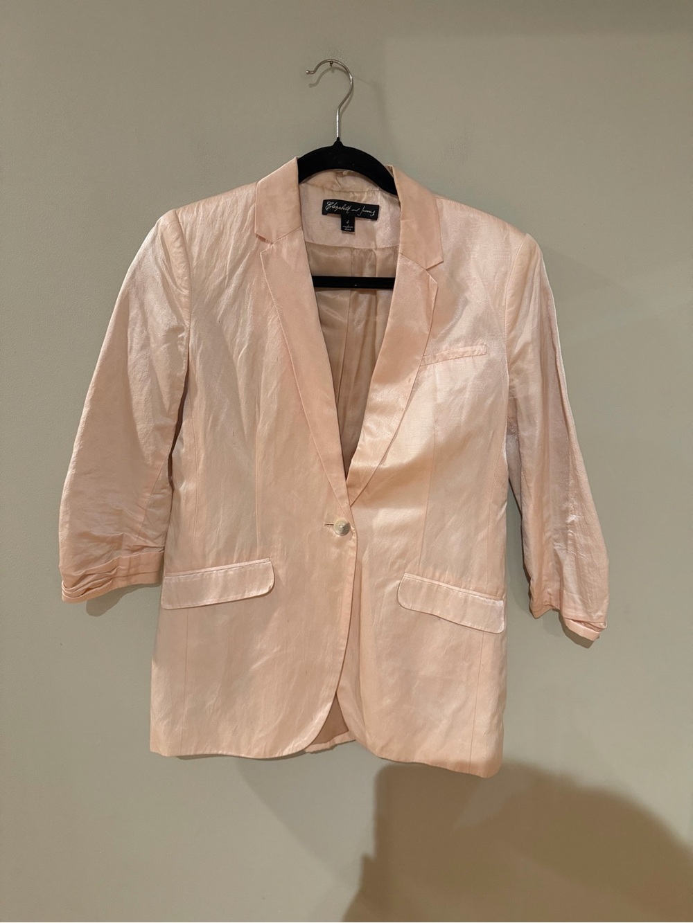 Elizabeth and James Light Pink Blazer Size 4